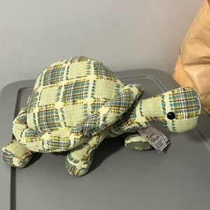 Plaid Turtle Stuffed Animal Toy Stephan Baby Tattered Collection New Old Stock